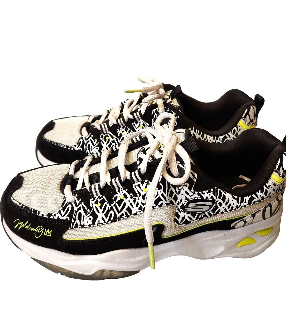 Skechers JGoldcrown Colab Womens Sz 8.5 D'Lites_4.0 Bold Days Running Shoes